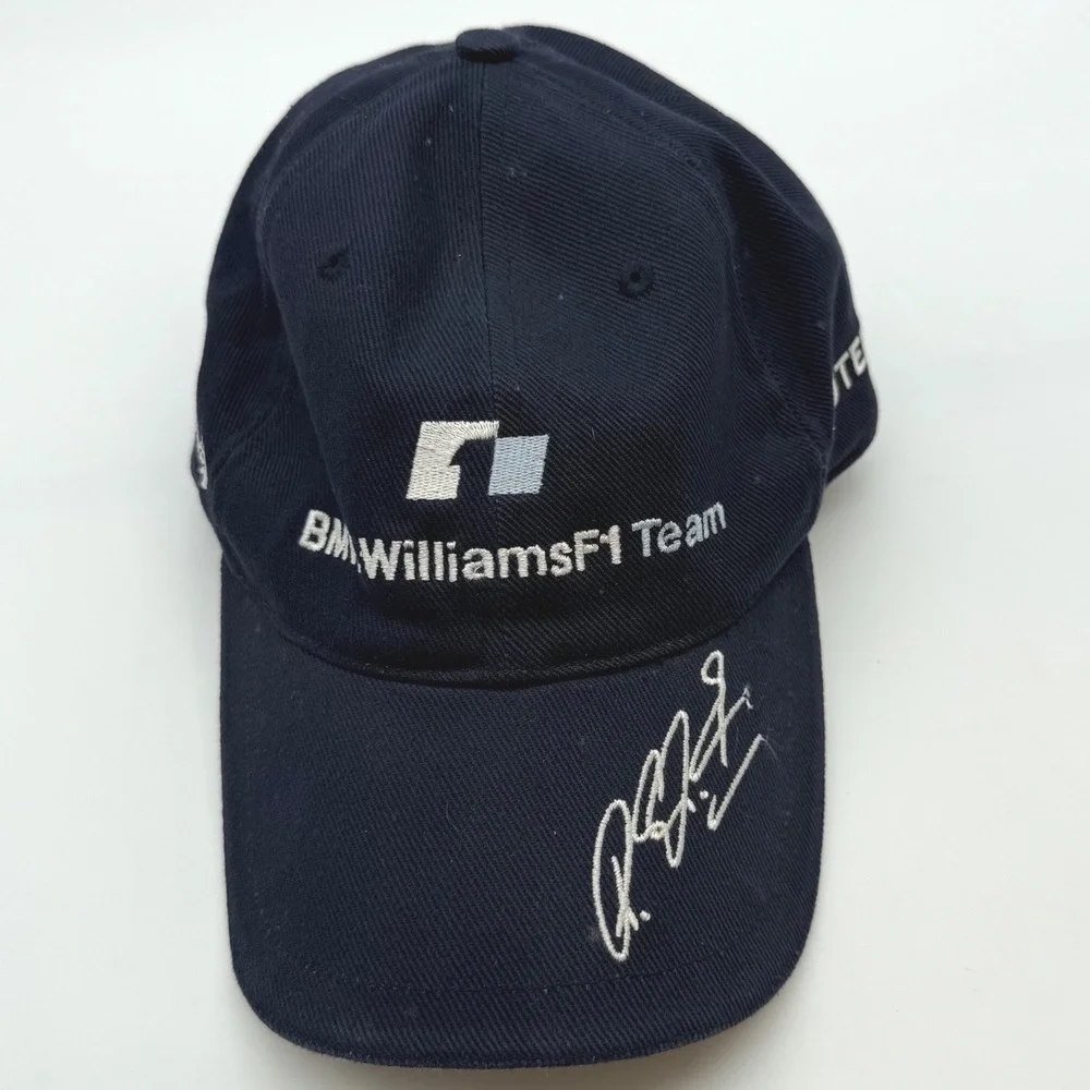 BMW WilliamsF1 Team Hat Navy Reuters G5 Embroidered Racing Cap Ralf Signature